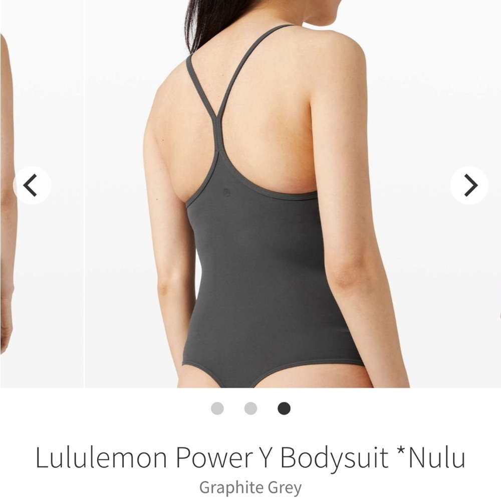 lululemon athletica Graphite Grey Power Y‎ Bodysuit size 4